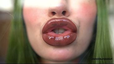 Cute elf girl kisses you with plump sweety lips