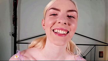 Petite Blonde Slut Fucked By 2 Men